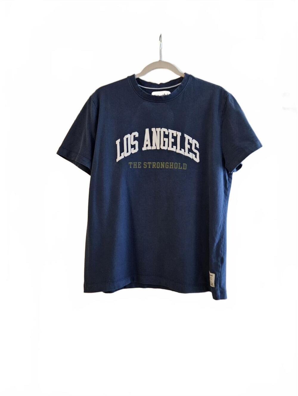 The Stronghold w/Vintage-Style Los Angeles Graphic Print TShirt Navy Blue Size L